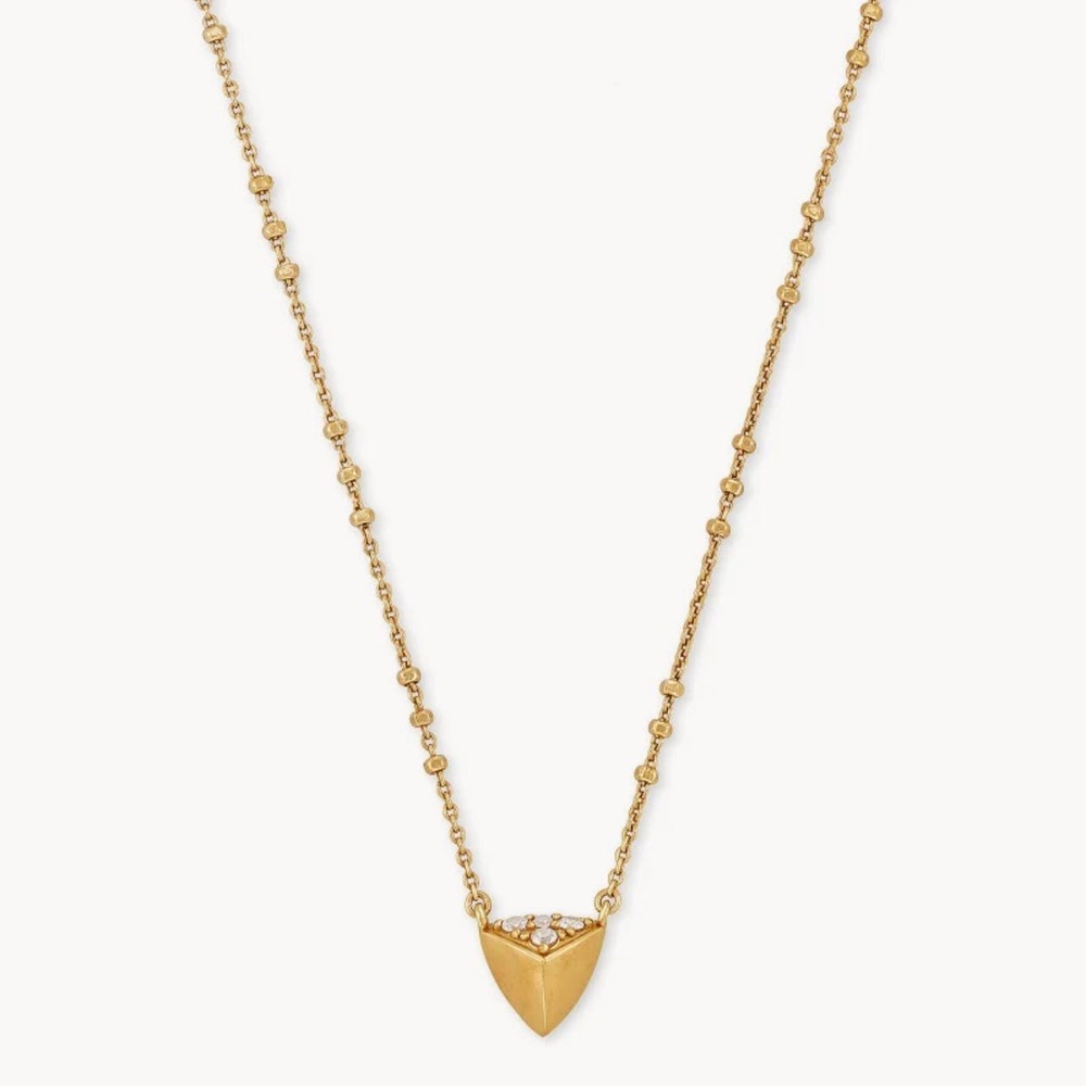 New Kenda Scott Perry Pendant Necklace in Vintage Gold - Picture 8 of 10
